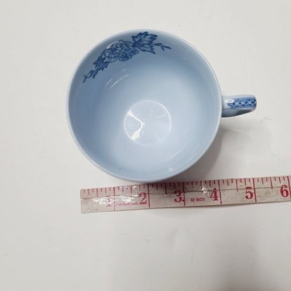 Vintage Tulip Time Johnson Bros Blue Background Windmill Teacup Saucer England - Picture 14 of 14